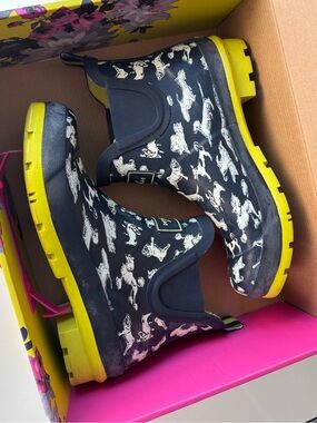 Joules Terrier Print Rain Boots